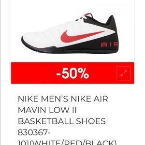 Nike Air Mavin Low 2 Athletic Basketball Men/'s Shoes White 830367 101 US Size 12